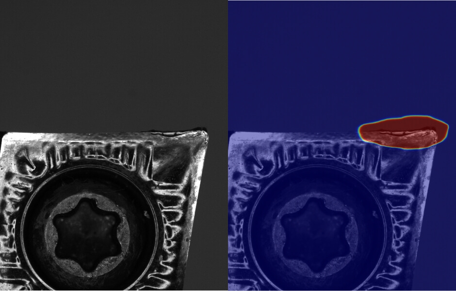 Detects tool's chipped cutting/drilling edges